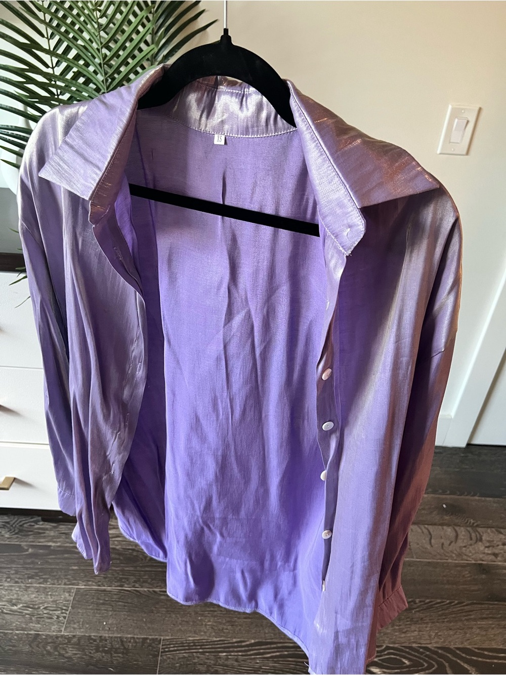Women’s Lavender Button-Up Shirt - Classic Collar